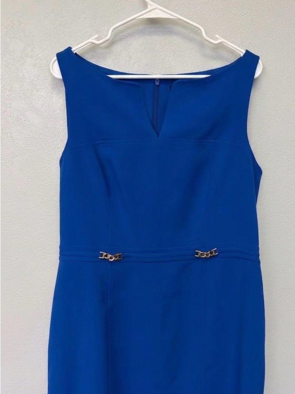 Ann Taylor Classic Sleeveless Sheath Dress in Royal Blue